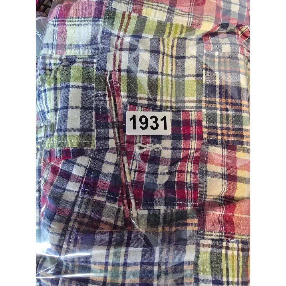 Polo Ralph Lauren Men 40 Patchwork Madras Shorts MultiColor PlaidCotton 6 Inseam